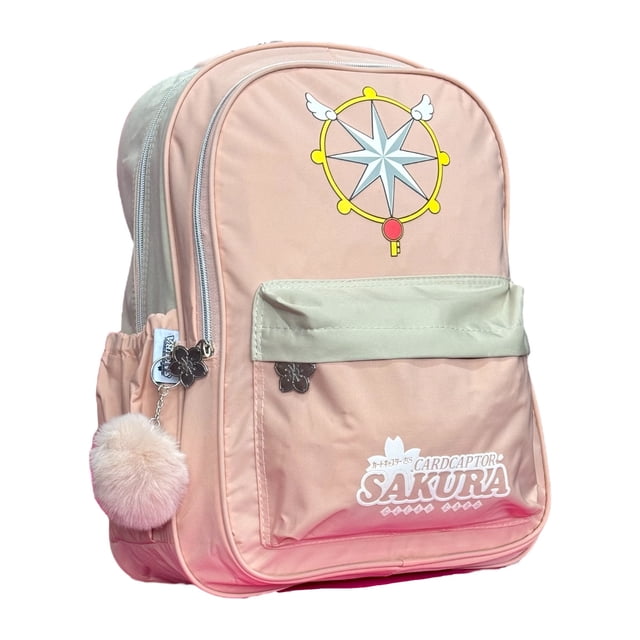 Mochila Escolar Personaje Anime Sakura Cardcaptor color Coral