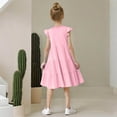 thumbnail image 7 of Sriper Floral Dress for Girls 7-8,Loose Sundress Beach Maxi, Dresses 7-8 Years Old,Girls Clothes Size 10,Vestidos De NiñA, Pink 5 Years, 7 of 7