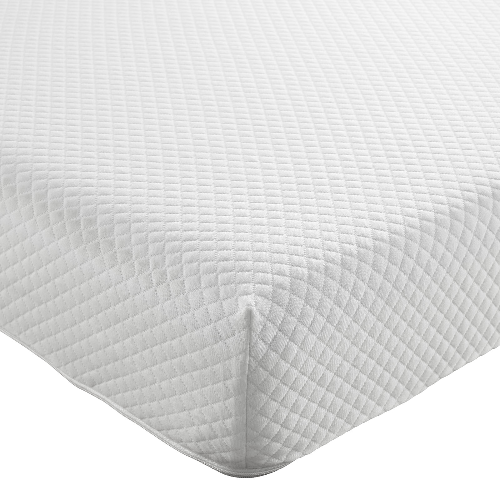 Modern Contemporary Urban Design Bedroom 6inch King Size Mattress, White, Fabric
