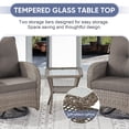 thumbnail image 6 of POCASSY Outdoor Wicker Chairs Swivel Rocking Chairs - Outdoor Swivel Rocking Chairs Set of 2 with Rattan Side Table, Gray Patio Swivel Glider Chair 3PCS Patio Furniture Set for Porch Pool, Gray/Gray, 6 of 8