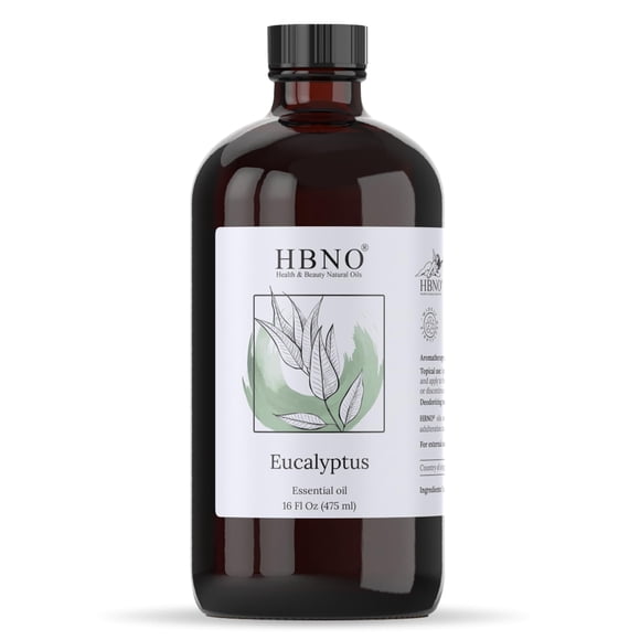 Aceite de eucalipto HBNO 475 ml, aceite esencial de gran tamaño