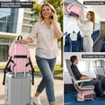 thumbnail image 6 of JIALIOU 14" Laptop Backpack Waterproof Airline Approved Stylish Casual Daypack for Travel Business College Work, Red Pink Polka Dot, 6 of 8