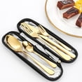 thumbnail image 6 of PRYESS Travel Cutlery Case, Gray 25 x 8 cm Travel Cutlery Storage Box with Zipper, Portable Utensil Roll for Fork Spoon and Chopsticks, 6 of 9