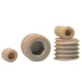 thumbnail image 4 of 1 pcs Beige Beige Nylon Hexagon Socket Headless Rice Screws M6x7mm, 4 of 5