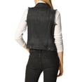 thumbnail image 4 of INSPIRE CHIC Women's Turn Down Collar Button Denim Washed Vest, 4 of 7