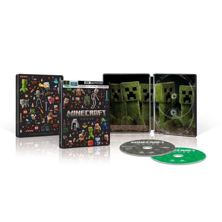 Minecraft Movie Steelbook 4K Ultra HD + Blu-ray + Digital Copy