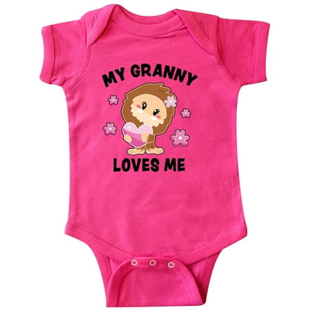 

Inktastic My Granny Loves Me with Bigfoot Gift Baby Girl Bodysuit