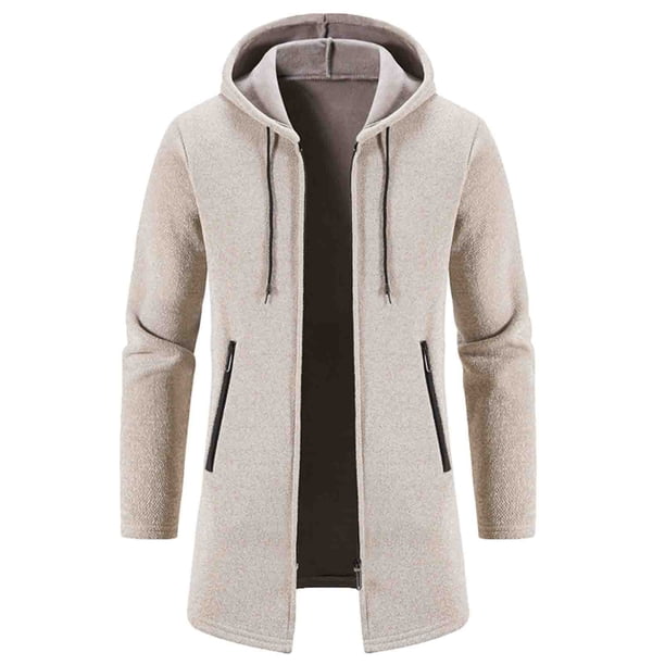 Gibobby Sueter Cardigan Casual Suéter De Talla Grande para Hombre, Cárdigan De Invierno Grueso Y Cálido, Cuello Alto, Prendas De Vestir para Hombre, Diseño De Cuello Alto(Gris,M)