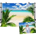 thumbnail image 1 of 10X7ft Tropical Rainforest Photography Backdrop Summer Beach Background Cloth for Wedding Photo Booth Custom Size, 1 of 5