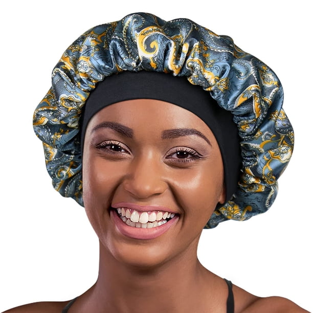 Gorro para dormir con forro de satén Alnorm, regalo para el cabello natural