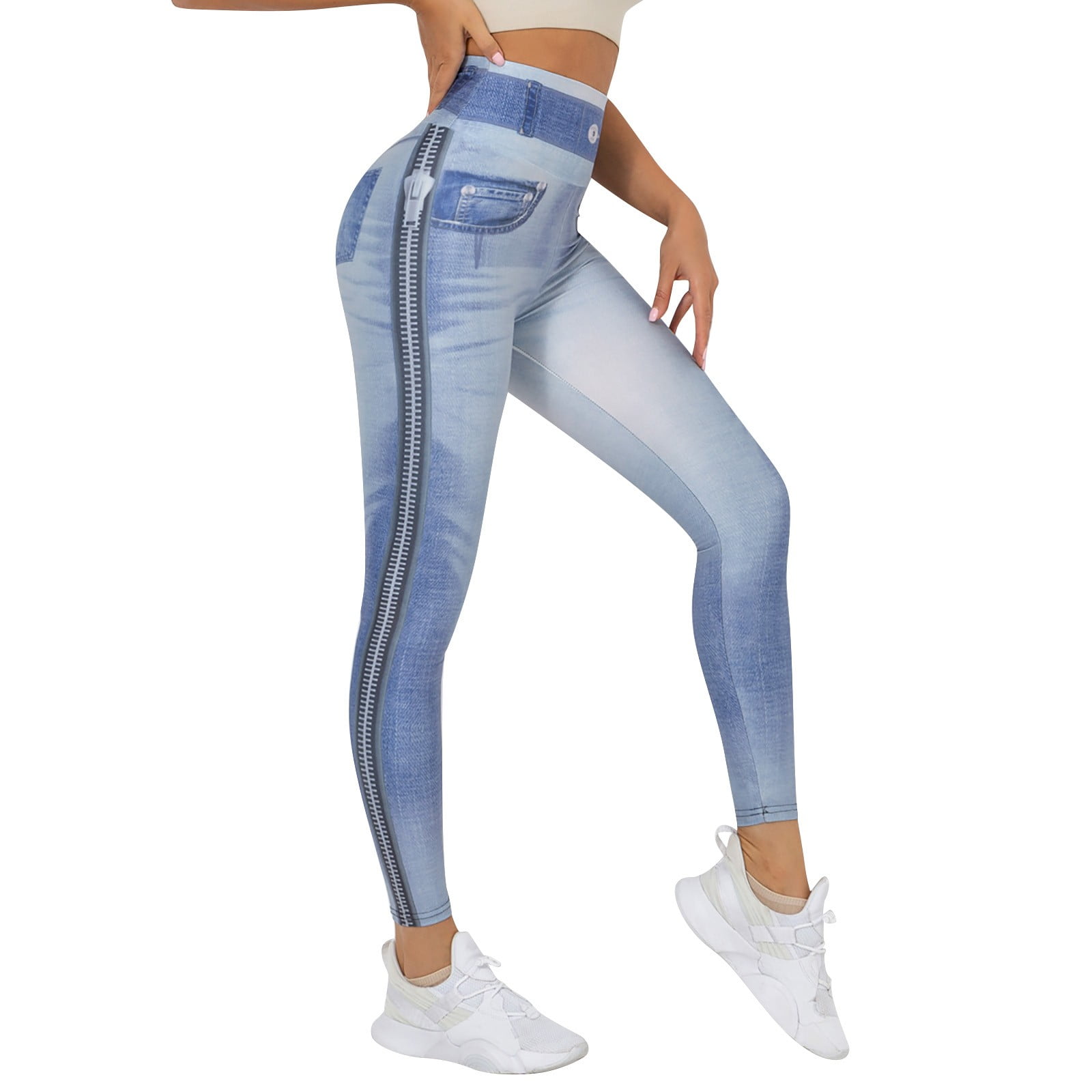 Legging jeans cheap fake labellamafia