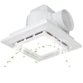 thumbnail image 1 of Extractor de baño con luz TOYOUSEA 25x25 cm 130 m³/h, 1 of 7