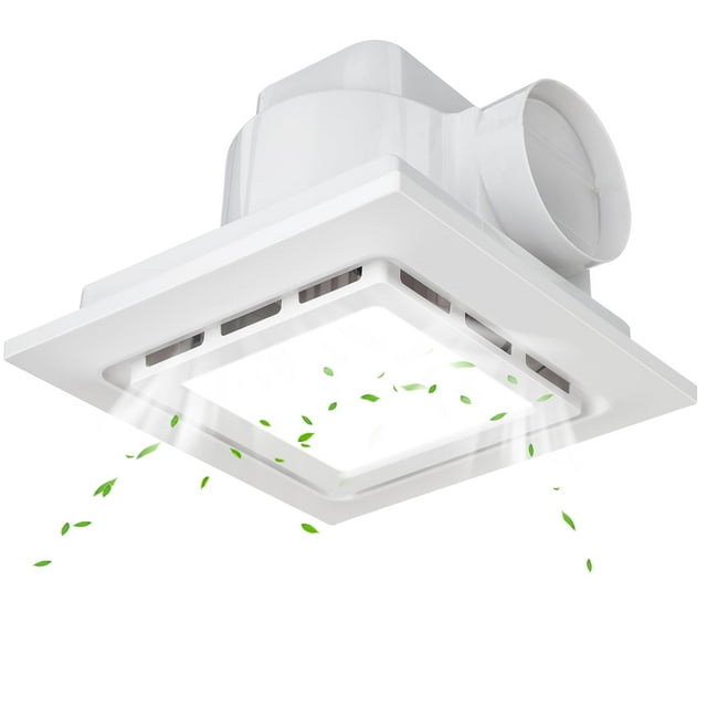 Extractor de baño con luz TOYOUSEA 25x25 cm 130 m³/h