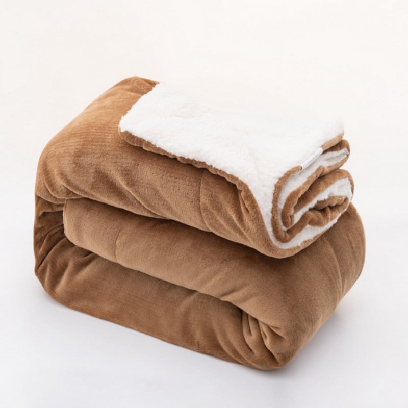 Homgreen Sherpa Blanket Twin Thick Warm Blanket for Winter Bed Super