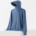 thumbnail image 2 of FUZHIQ Men's UPF 50+ Sun Protection Hooded Jacket with Wide Brim & Face Cover, Ice Silk Full Coverage Breathable Coat with Thumb Holes, Outwear for Fishing Cycling,XXL, 2 of 3