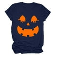 thumbnail image 4 of HCNTES Skeleton Shirt Women Halloween Skeleton Tshirt Funny Skull Graphic Tees Casual Fall Short Sleeve Tops(S,A105-Navy), 4 of 5