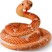 Giant Boa Constrictor Large Stuffed Animal Snake Giant Snake Plush Realistic Stuffed Snake Toy 80 Inch Lifelike Snake Gifts for Kids Birthday Party Prank Props
