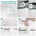 thumbnail image 3 of No Hook Shower Curtain with Built-in Rings - Boho Washable Waterproof Fabric Bathroom Curtains for Hotel,Rentals, 60 X 72 Inch Long , Southwest Aztec Pattern Green, 3 of 9