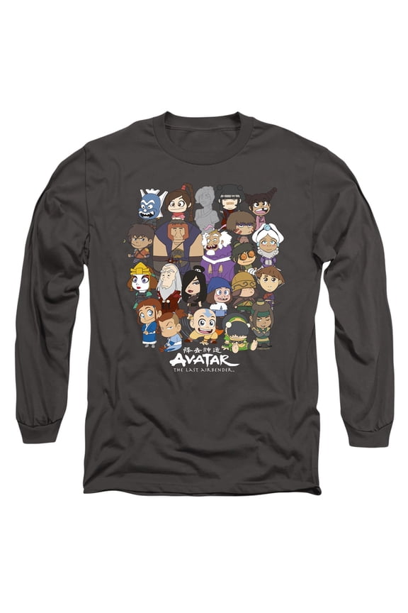 Avatar The Last Airbender Chibi Group Unisex Adult Long-Sleeve T Shirt