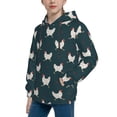 thumbnail image 2 of Fotbe Funny Chicken Pattern Youth Pullover Hooded Sweatshirt, Boys Hoodie, Kangaroo Pocket Hoodie for Kids Girls -Large, 2 of 6