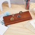 thumbnail image 5 of Challenge Coin Display Stand 6 Row Wood Coin Holder 13x5x1.3 Inch Wooden Coins Rack Coconut Brown Challenge Coins Display Case for Collectors Vacation Present, 5 of 6