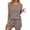 Khaki, variant on MOSHU Two Piece Lounge Sets for Women Solid Tank Tops and Knot Front Shorts Pajama Sets Drawstring Loungewear