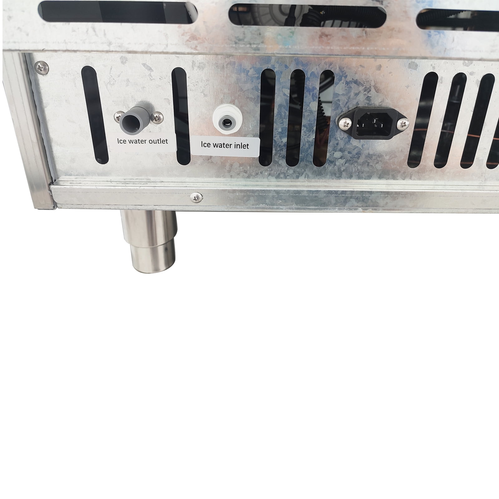 330LBS Freestanding Stainless Steel Ice Machine with Filter Water Cooled Ice Making Machine