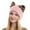Pink, variant on Generic Beanie Hat for Women Cute Cat Ear Beanie Winter Hat with Horns Beanie Hats Knit Cuffed Warm Ski Caps Women's Elastic Knitting Cold Hat Ski Hat Warm Hat