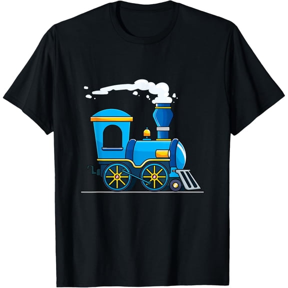 Exquisite and comfortable-Birthday Choo Choo Blue Train Lovers Kids Boys Girls Toddler T-Shirt