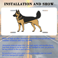 thumbnail image 3 of 1 Pcs 2D Flat License Plate Covers & Frames, German Shepherd For Decorative Front, Waterproof For Decoration Aluminum License Plate Covers & Frames Cover For Men Women, 12" X 6", 3 of 7