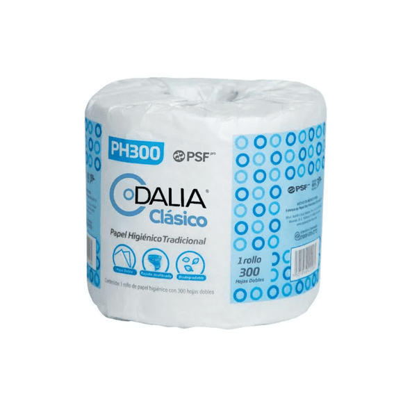 Papel Higiénico Tradicional Dalia® 300 Hojas Hd 48 Rollos