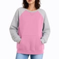 thumbnail image 7 of Enjoytime Women Sweatshirt Patchwork Long Sleeve Pullover Tops Fall Winter Fleece Casual Crew Neck Sweatshirts with Pockets, 7 of 7
