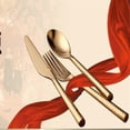 thumbnail image 5 of Flatware sets 3pcs Gold Cutlery Set Knife Spoon And Fork Set 304 Stainless Steel Dining Table Set Zero Waste Dinnerware Coffee Spoon Cookware Gifts (C, 5 of 5