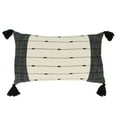 thumbnail image 2 of Saro Lifestyle Tassel Trim Stripe Throw Pillow Cover, 2 of 3