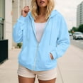 thumbnail image 6 of UAYOTSE Womens Zip Up Hoodies Oversized Sweatshirt Long Sleeve Fleece Jackets Coat Workout Y2K Outfits 2025 Fall Trendy(G293-Sky Blue,L), 6 of 9