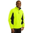 thumbnail image 4 of Port Authority Tall Core Colorblock Soft Shell Jacket-LT (Safety Yellow/Black), 4 of 5