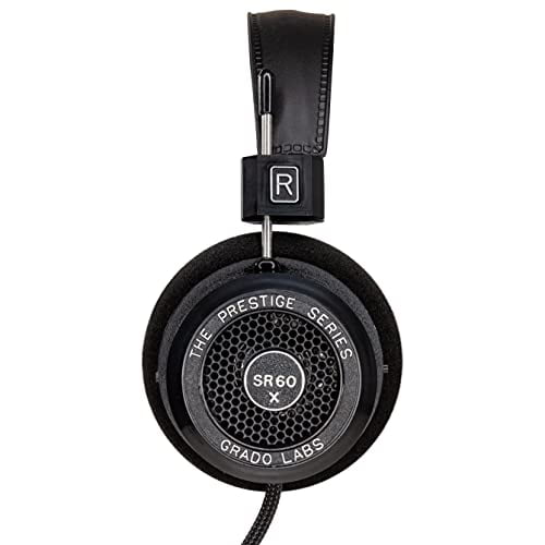 GRADO SR60x Prestige Series Auriculares abiertos con cable – Auriculares supraaurales dinámicos con controladores de 44 mm, construcción liviana, ensamblados a mano en Brooklyn – Sonido audiófilo para