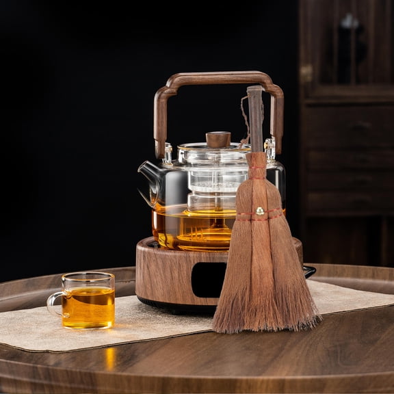 BESTYASH Small Palm Fiber Whisk Broom for Dust Cleaning Sweeper - 1 Set Handheld Brush