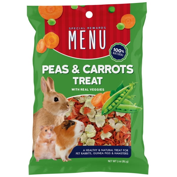 MENU Healthy Peas Carrots Treat for Small Animals Pet Rabbits