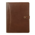 thumbnail image 4 of Vintage Full-Grain Leather Portfolio with Button Closure, Legal Pad Holder, Card Slots, and Document Pockets, 4 of 5