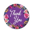 thumbnail image 1 of Darling Souvenir Round 45 Pcs Floral & Vines Border Purple Thank You Stickers Envelope Seal-1.6 Inches, 1 of 4