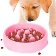 thumbnail image 1 of Cuenco de alimentación lenta para perros, diseño antideslizante de alimentación lenta, divertido cuenco interactivo para gatos y perros, promueve una alimentación saludable y una digestión lenta rosa, 1 of 8
