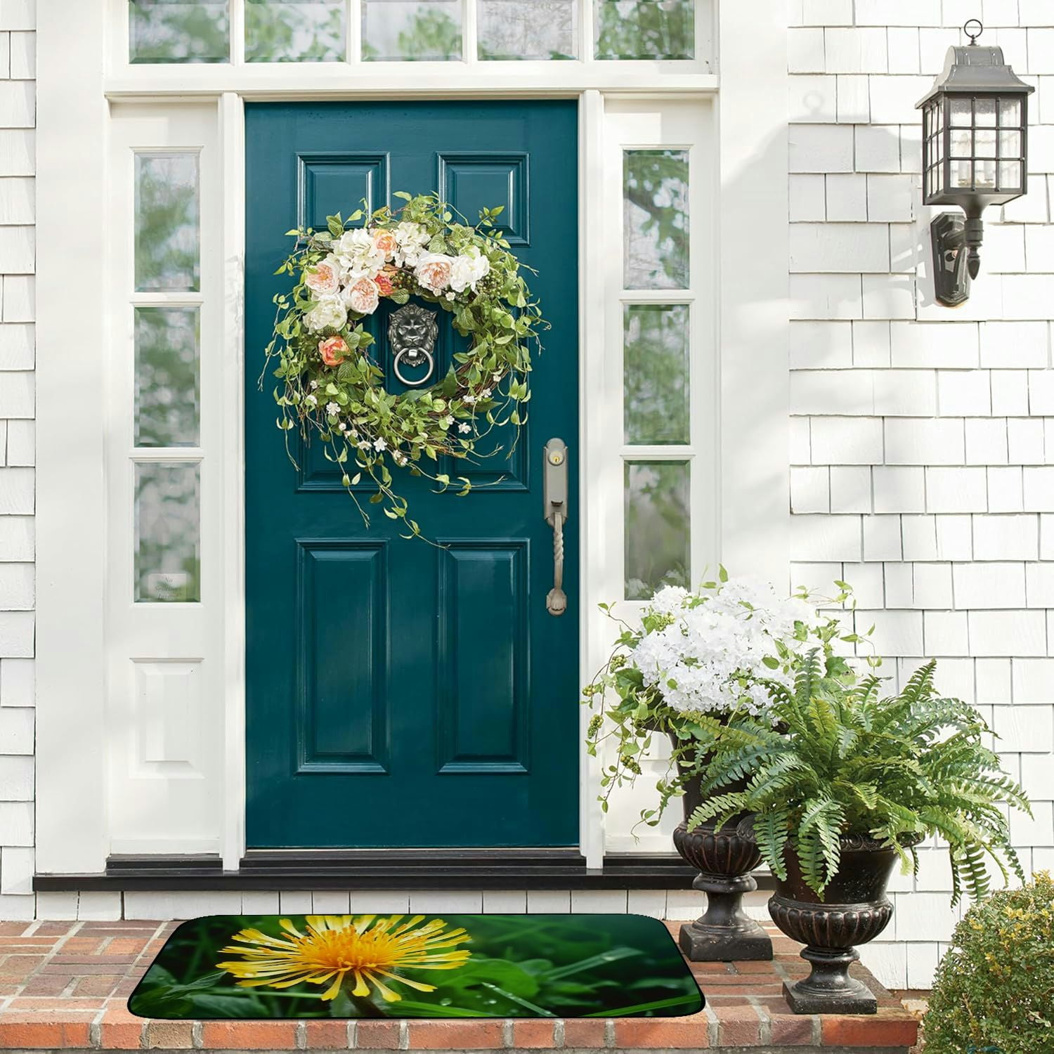 Heduofu Decorative Door Mat, Door Mat with Non-Slip Rubber Backing, Easy Cleaning, Traps Dirt, Rug for Entry, Patio, Garage  - Flower Blossom Bloom Plant Close Spring 19.68*47.24 in