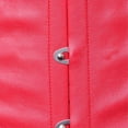 thumbnail image 4 of miqiqism Women's Button Front Tank Tops Ruched Halter Lapel V Neck PU Leather Crop Halter Top Juniors Trendy Solid Color Slim Fit Tops,Red,XX-Large, 4 of 5