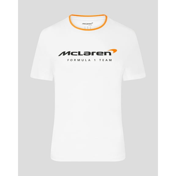 McLaren F1 Kids Core Essentials Logo T-Shirt - Youth White/Papaya/Black