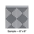 thumbnail image 1 of FASÄDE Miniquattro Decorative Vinyl Backsplash Panel in Argent Silver (6X6 Inch Sample), 1 of 5
