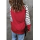 thumbnail image 1 of ABPHQTO Top de mujer de manga larga colorblock con estampado animal de rayas rojas, 1 of 5
