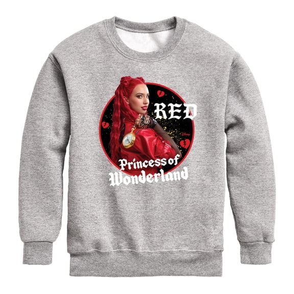 Descendants - Red Princess Of Wonderland - Youth Boys Crew Fleece Sweatshirt
