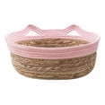 thumbnail image 1 of Cesta para Cama de Gato Tejida a Mano Jinwen Alfombrilla para Arañazos de Gato Rosa M, 1 of 8
