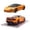 Orange Sports Car Alarm Clock with Timer#7, variant on Aluminum Alloy Sports Car Alarm Clock with Engine Sound Effects, LED Digital Display, RC, Spray Lighting Effects, Opening Doors/Hood/Trunk Desk Clock with Adjustable Volume, Desktop Decor White